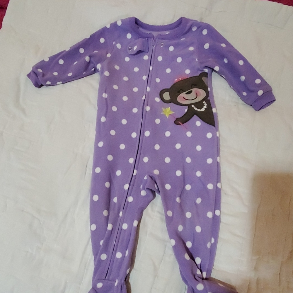 12 mo fleece footed pjs